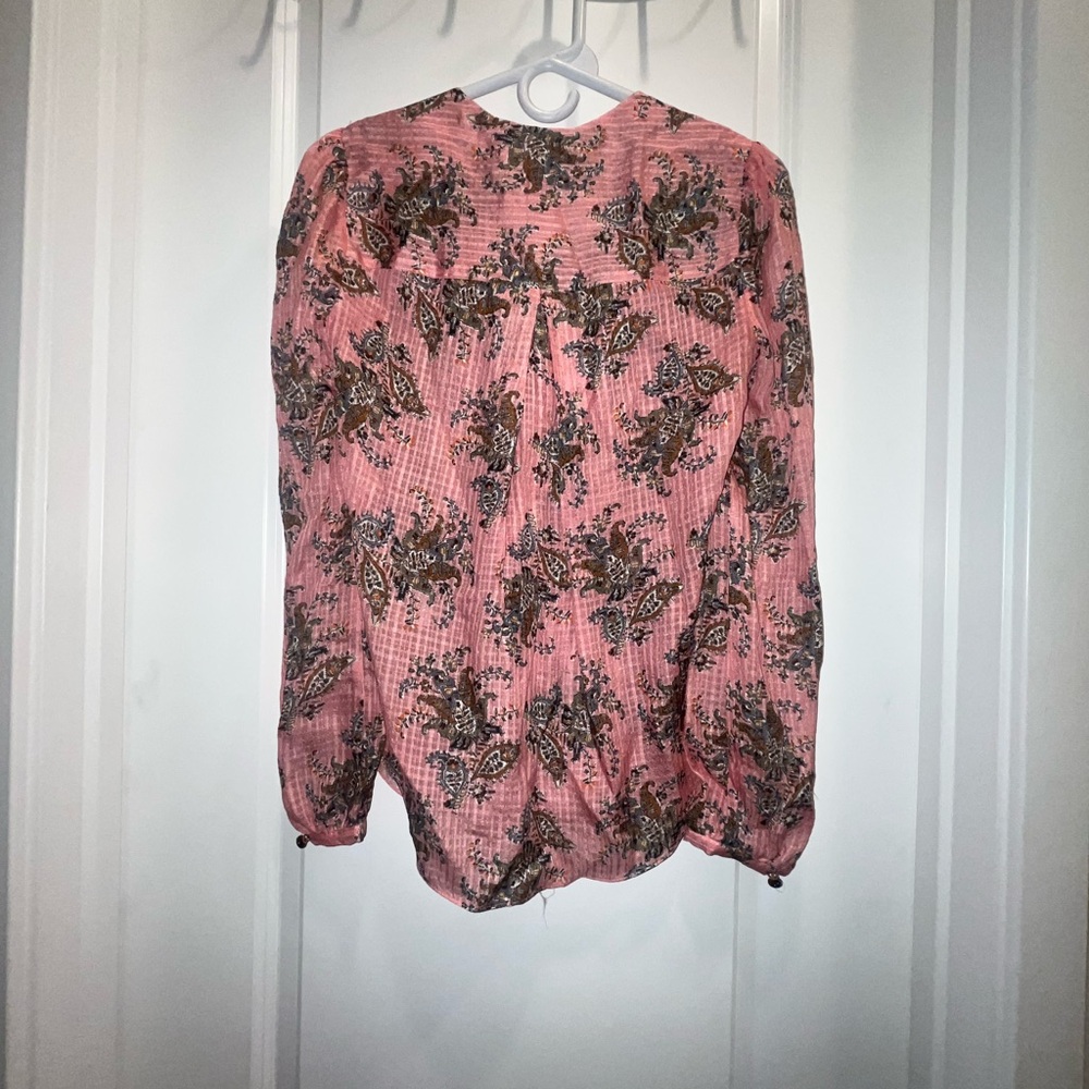 NWT Veronica Beard Lowell 100% silk Blouse in peony multi - Picture 3 of 5